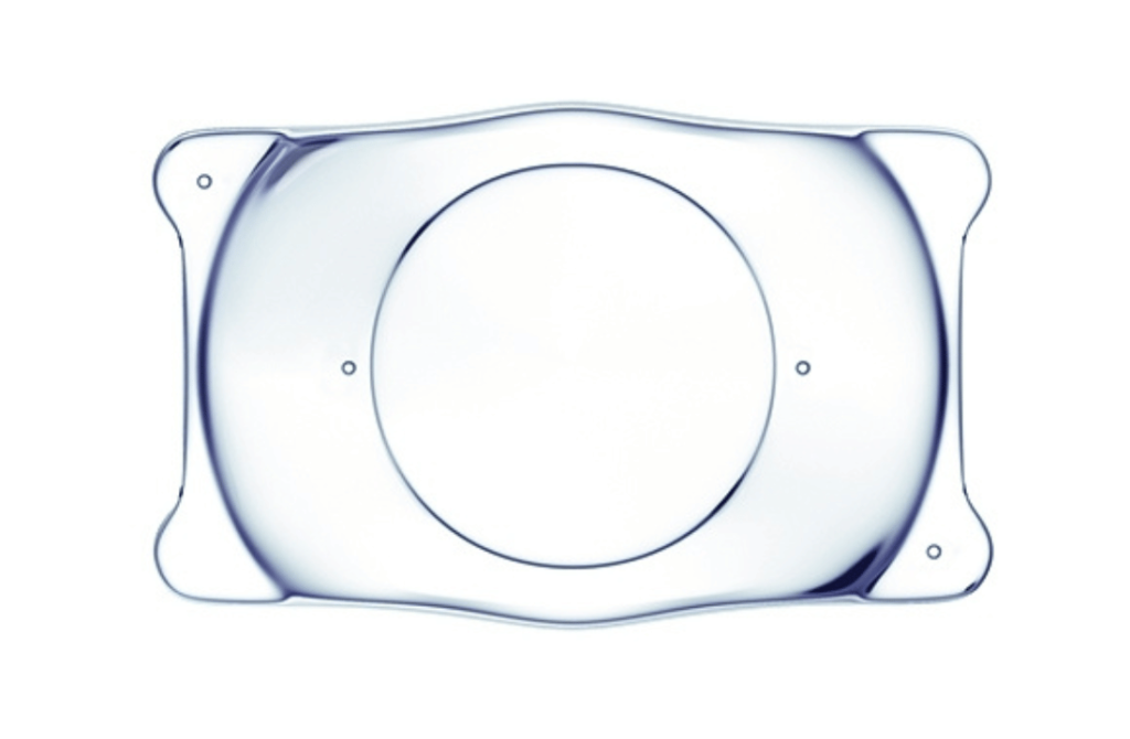 Close-up of a Collamer ICL lens, a premium choice for those seeking a long-lasting, comfortable, and effective solution for vision correction.